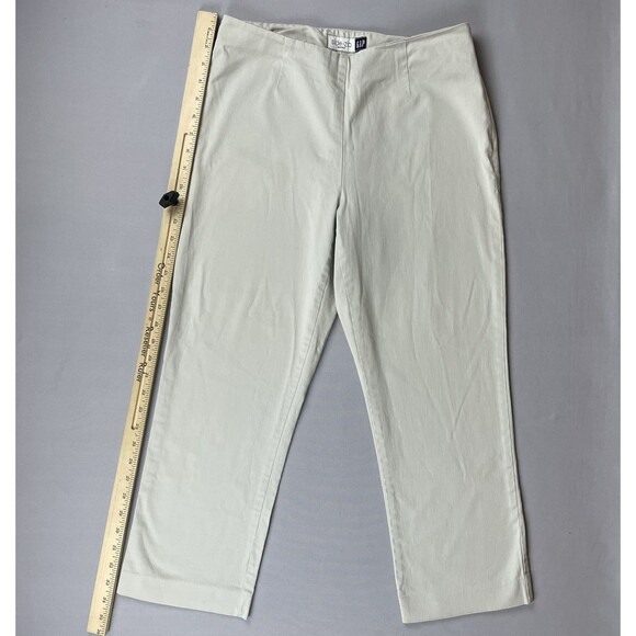 Gap Side Zip Stretch Capri Pants Women’s 8 Khakis Vintage Basic Preppy Essential - Picture 12 of 16
